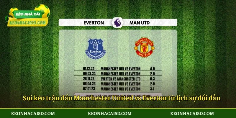 Soi Kèo Trận Đấu Manchester United Vs Everton 3 Soi kèo trận đấu Manchester United vs Everton từ lịch sự đối đầu