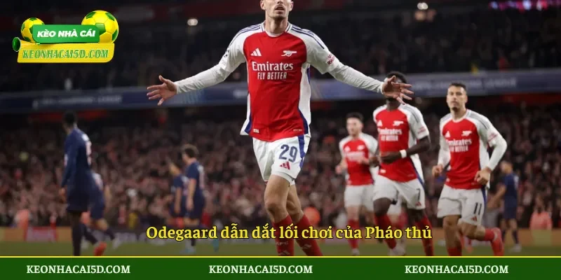Soi kèo Arsenal vs PSG chung kết Champions League 2025/26 4 Odegaard dẫn dắt lối chơi của Pháo thủ