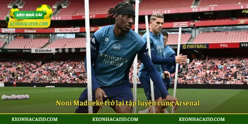 Madueke Kịp Bình Phục Trước Chung Kết Champions League 4 Noni Madueke trở lại tập luyện cùng Arsenal